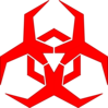 Red Malware Hazard Symbol Clip Art